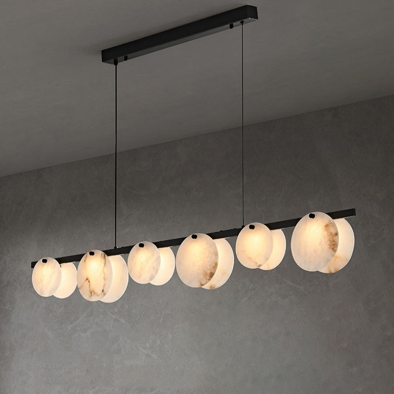 Dining Room Natural Alabaster Island Pendant Light