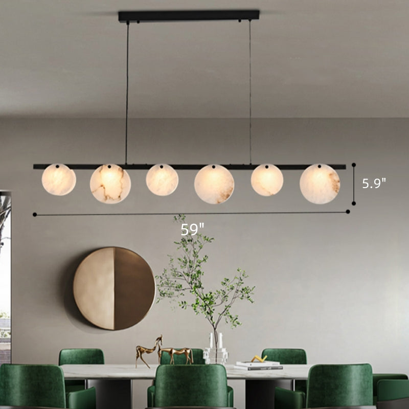 Dining Room Natural Alabaster Island Pendant Light