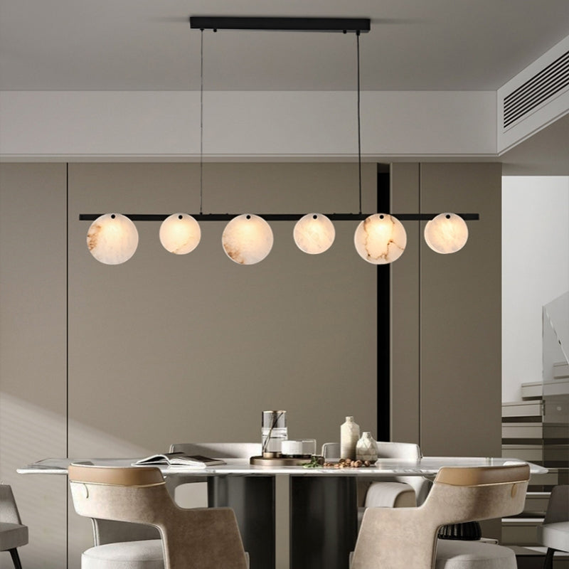 Dining Room Natural Alabaster Island Pendant Light