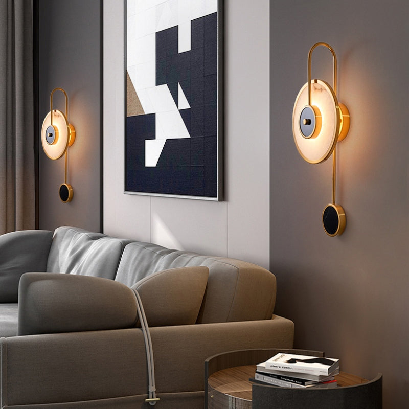 Alabaster Modern Bedroom Wall Sconces