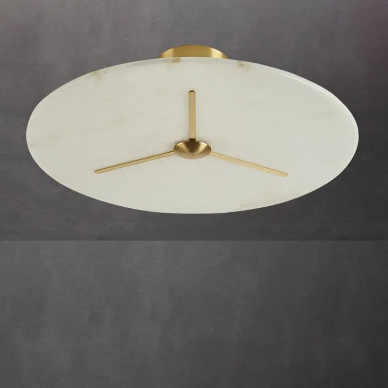 Round Spain Alabaster Flush Mount Ceiling Lights    Ceiling Lamp Fabtiko