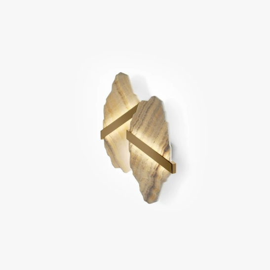 Nordic Light Luxury Irregular Alabaster Wall Sconces For Staircases and Hallways