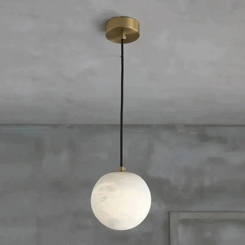 Alabaster Ball Sphere Pendant Lights 5&quot;   Pendant [product_tags] Fabtiko