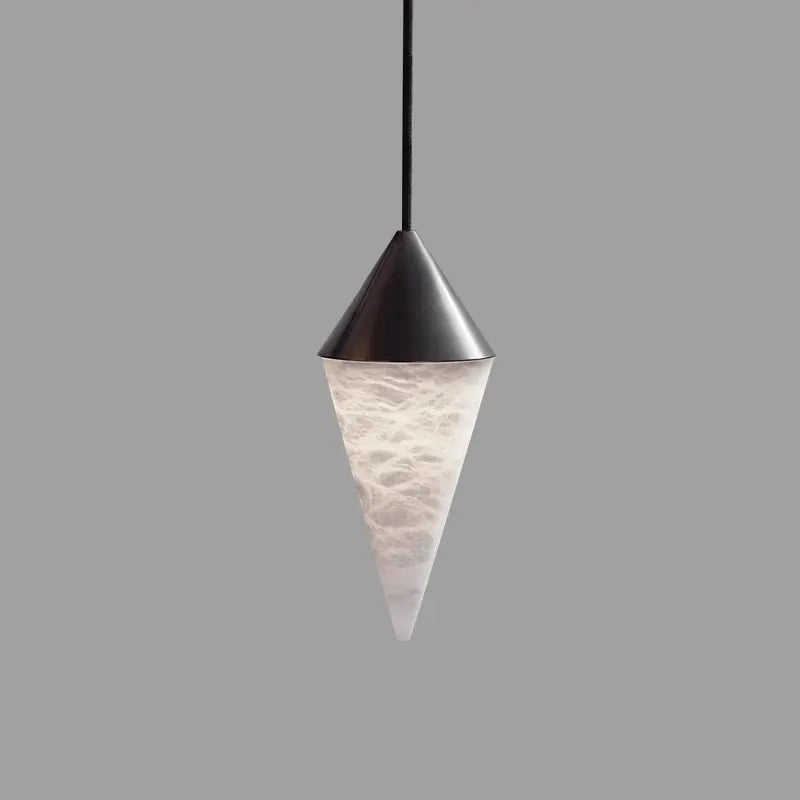 Pendant Alabaster Cone Pendant Light Fabtiko