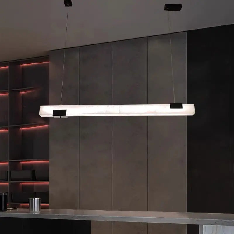 Alabaster Kitchen Linear Pendant Lights    Pendant Fabtiko