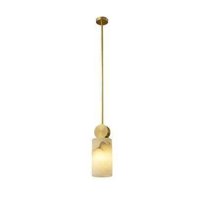 Alabaster Mini Pendant lights For Bedroom 3.94&quot;D*9.45&quot;H Cylindrical   Pendant [product_tags] Fabtiko