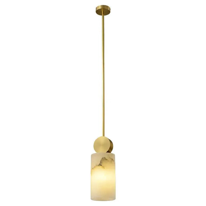 Alabaster Mini Pendant lights For Bedroom 4.72&quot;D*12.2&quot;H Cylindrical   Pendant [product_tags] Fabtiko