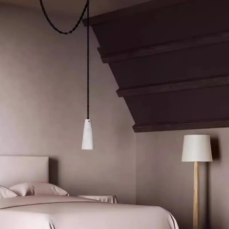 Pendant Alabaster Modern 3-Light Marble Chandelier Fabtiko