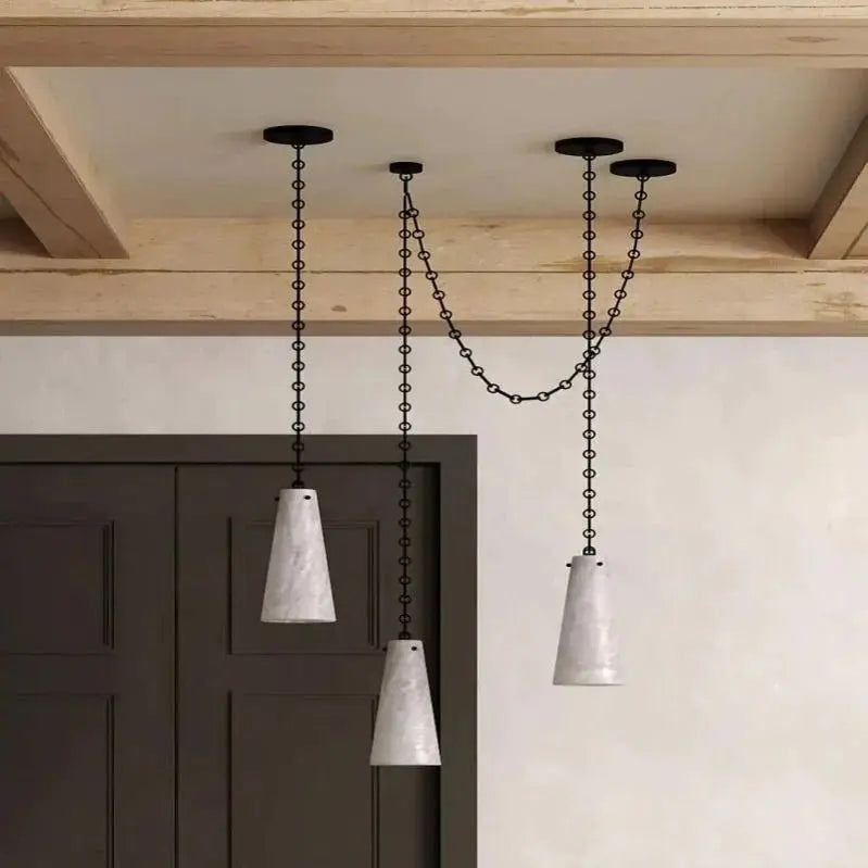 Alabaster Modern 3-Light Marble Chandelier    Pendant [product_tags] Fabtiko