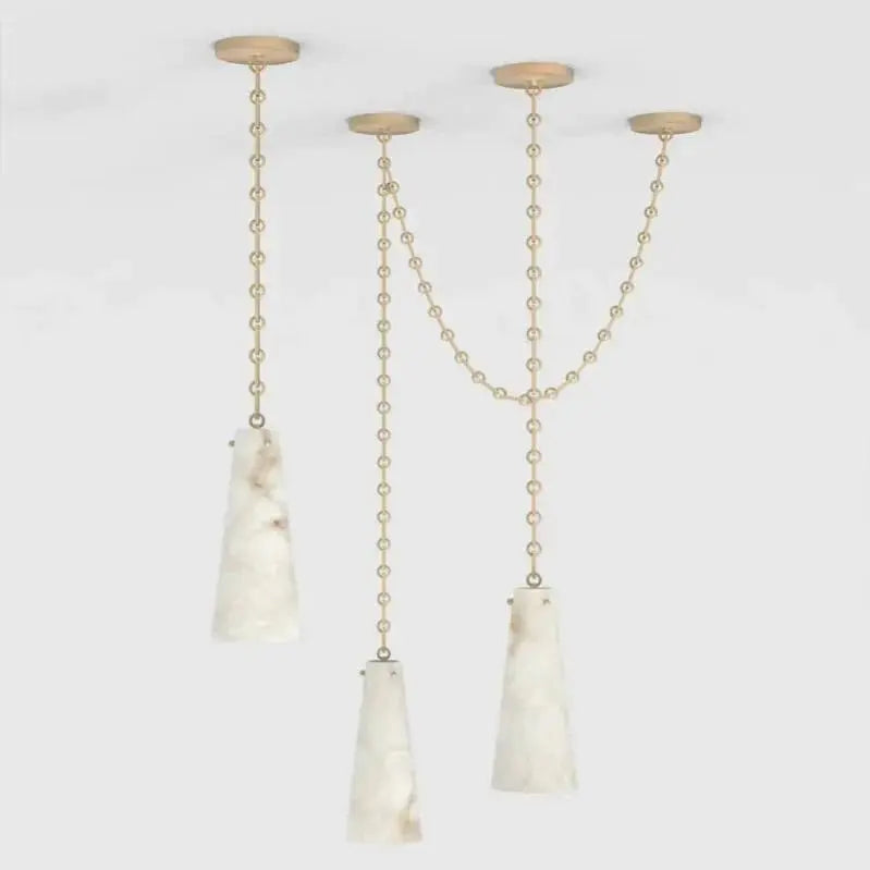 Alabaster Modern 3-Light Marble Chandelier    Pendant [product_tags] Fabtiko