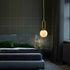 Alabaster Oval Ring Pendant Light 4.7" Brass  Pendant Fabtiko