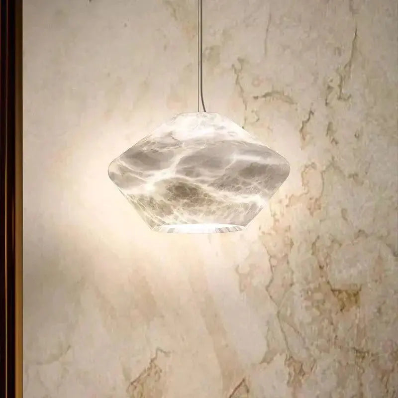 Alabaster Popular Pendant Lamp 10.2&quot; W x 6.3&quot; H   Pendant Fabtiko