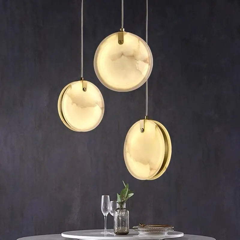 Alabaster Round Pendant Lights Dining Room    Pendant [product_tags] Fabtiko