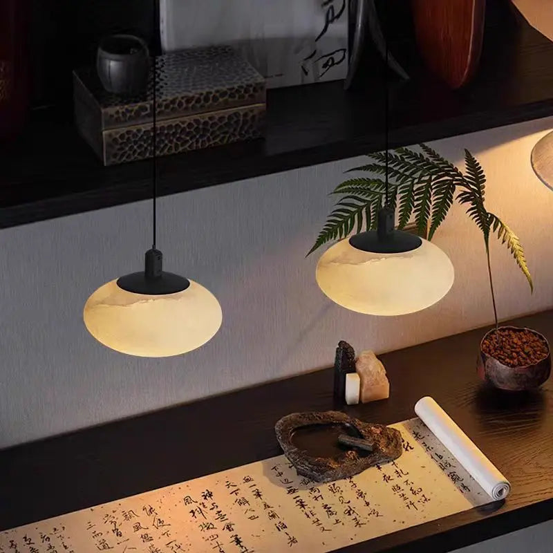 Pendant Mini Alabaster Bedroom Oval Pendant Fabtiko