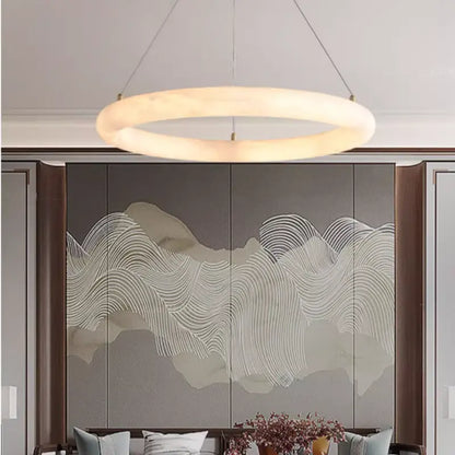 Pendant Spain Alabaster Brass Ring Pendant Lights Fabtiko