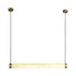 Spain Alabaster Brass Tube Linear Pendant 3.15"D*39.37"L   Pendant Fabtiko