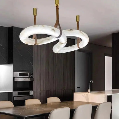 Spain Alabaster Oslo Cable Pendant Light Dining Room Pendant Fabtiko