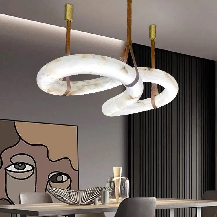 Spain Alabaster Oslo Cable Pendant Light Dining Room Pendant Fabtiko