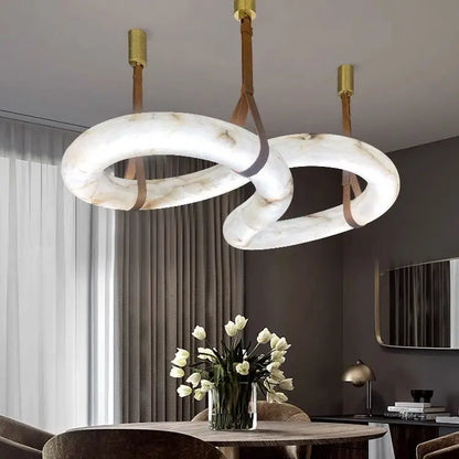 Spain Alabaster Oslo Cable Pendant Light Dining Room Pendant Fabtiko