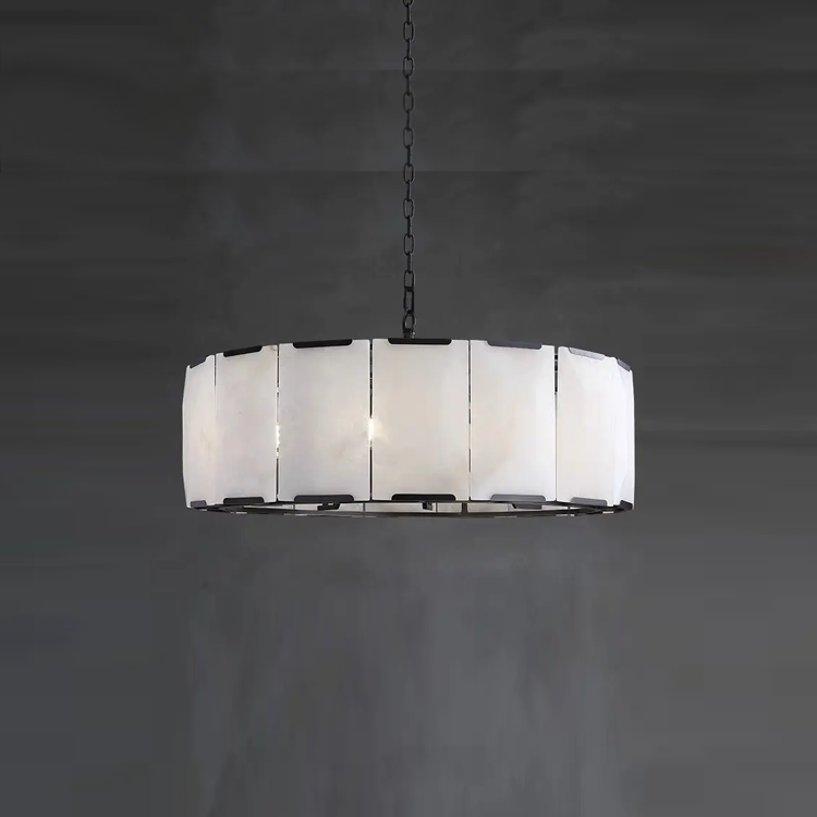 Spain Alabaster Round Modern Chandeliers Lighting