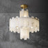 Spain Alabaster Round Modern Chandeliers 23.62"D*27.55"H   Chandelier Fabtiko