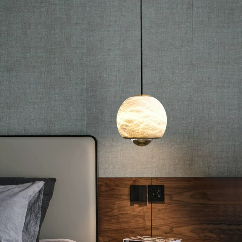 Spanish Alabaster Bedroom Modern Pendant Light
