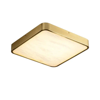 Square Alabaster Flush Mount Ceiling Light Fixture 19.68&quot;   Ceiling Lamp Fabtiko