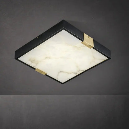 Square Spain Alabaster Flush Mount Ceiling Lights    Ceiling Lamp Fabtiko