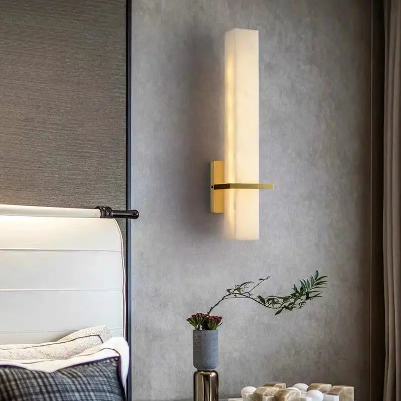 Alabaster Bedroom Wall Sconces Light Fixture    Wall Sconce [product_tags] Fabtiko