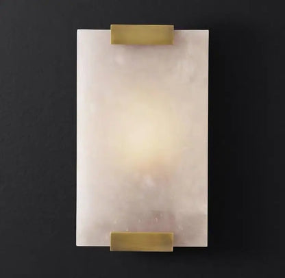 Alabaster Foyer Entryway Gallery Wall Sconces Brass 5.9&quot;D*10.43&quot;H  Wall Sconce [product_tags] Fabtiko