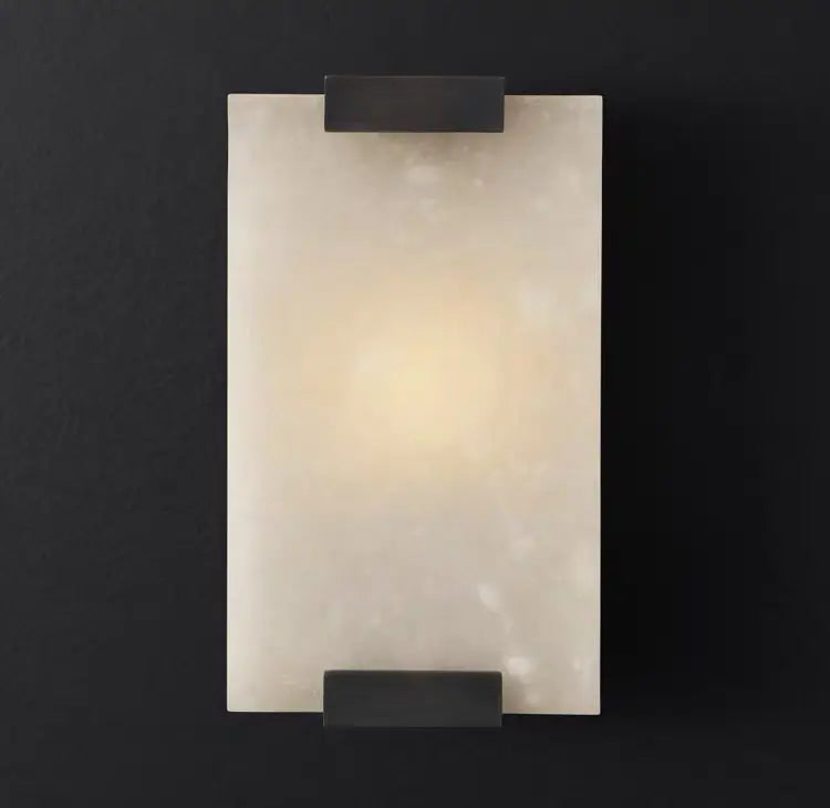 Alabaster Foyer Entryway Gallery Wall Sconces Black 5.9&quot;D*10.43&quot;H  Wall Sconce [product_tags] Fabtiko