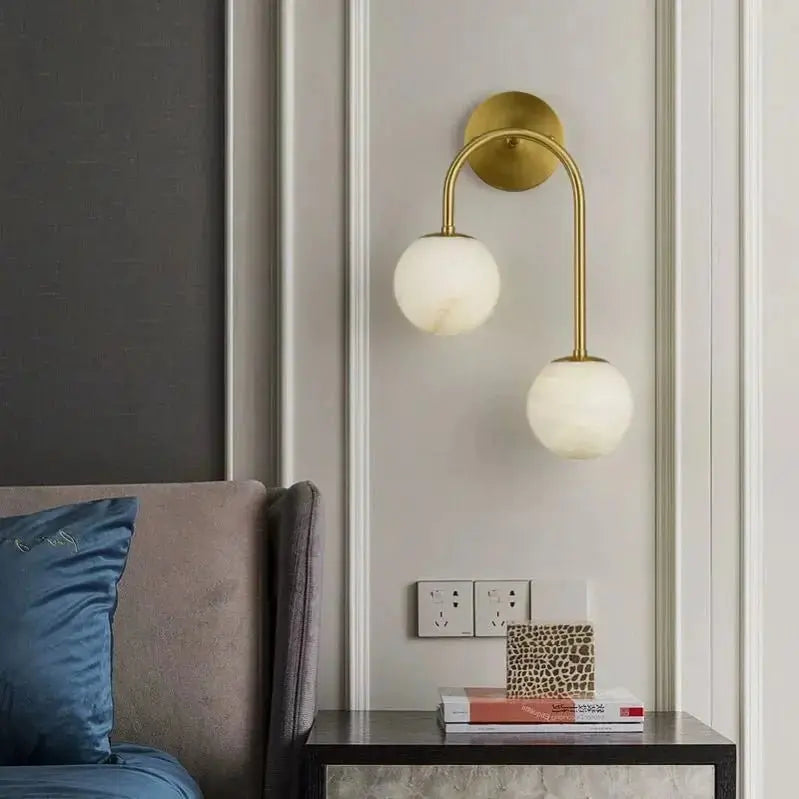 Alabaster Glo Modern Wall Sconce In Bedroom    Wall Sconce [product_tags] Fabtiko