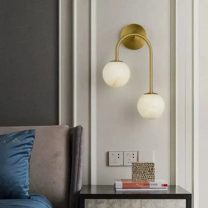 Alabaster Glo Modern Wall Sconce In Bedroom    Wall Sconce [product_tags] Fabtiko