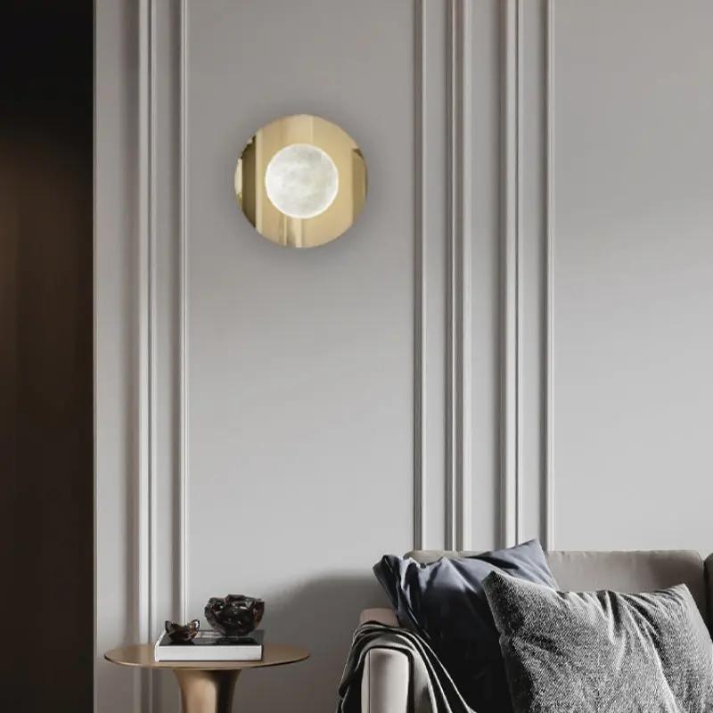 Wall Sconce Alabaster Hemisphere Wall Sconce Fabtiko