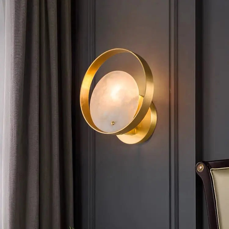 Alabaster Round Bedroom Wall Sconces    Wall Sconce [product_tags] Fabtiko