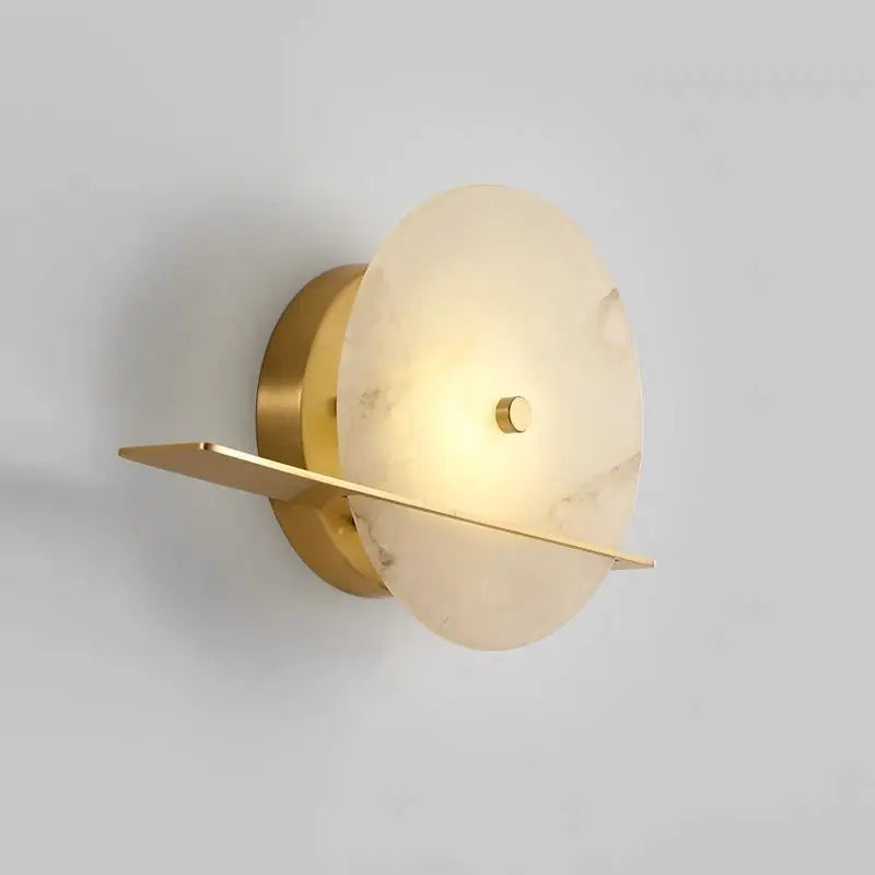 Alabaster Round Wall Sconce Lighting    Wall Sconce [product_tags] Fabtiko