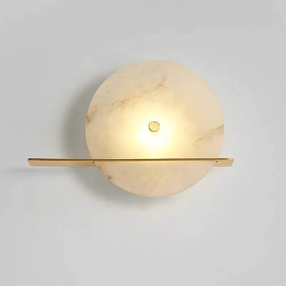 Alabaster Round Wall Sconce Lighting    Wall Sconce [product_tags] Fabtiko