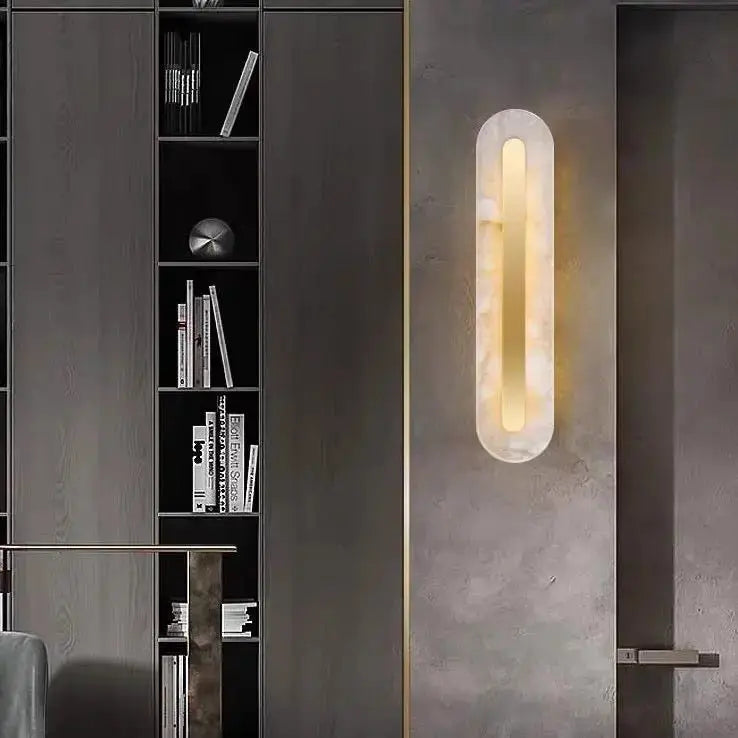 Alabaster Wall Lights Fixture For Living Room Style A: 5.51&quot;W*19.68&quot;H   Wall Sconce [product_tags] Fabtiko