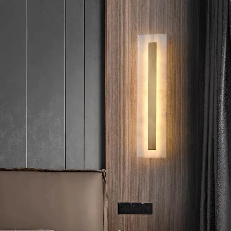 Alabaster Wall Lights Fixture For Living Room Style B: 5.51&quot;W*19.68&quot;H   Wall Sconce [product_tags] Fabtiko