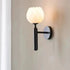 Alabaster Wall Sconce Light Tulip For Bedroom Black   Wall Sconce [product_tags] Fabtiko