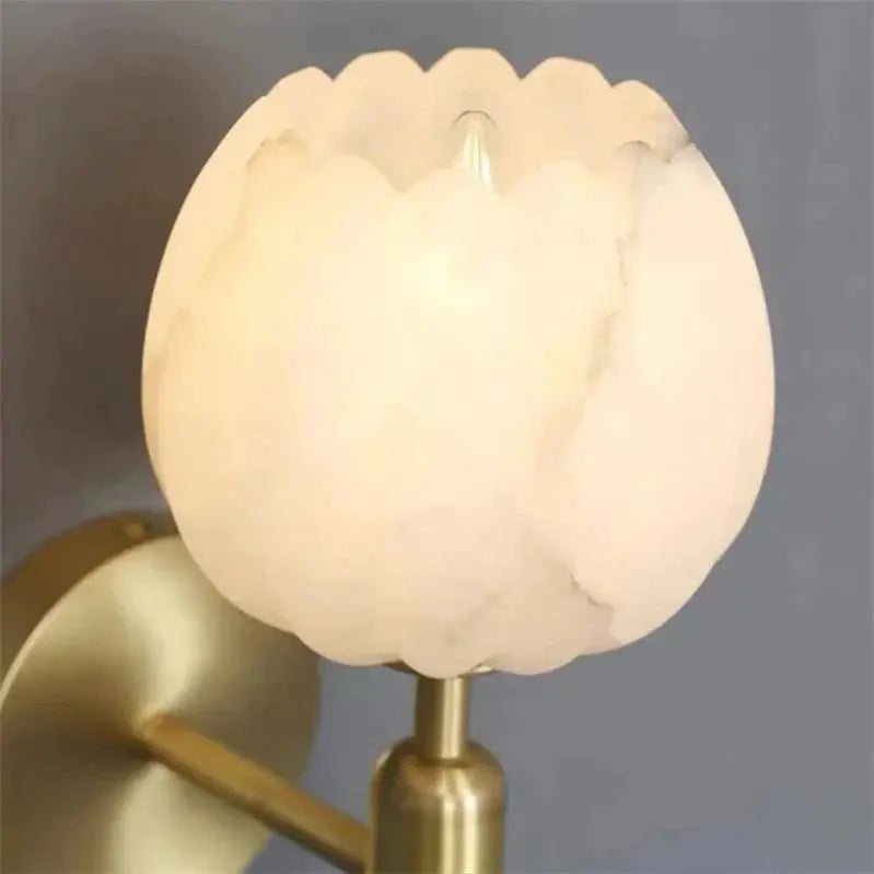Alabaster Wall Sconce Light Tulip For Bedroom    Wall Sconce [product_tags] Fabtiko