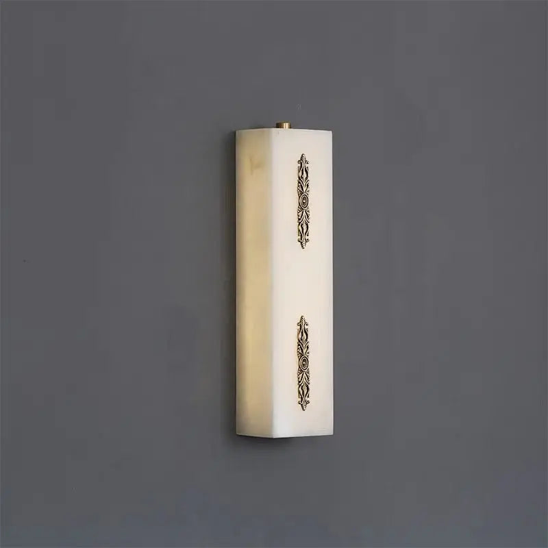 Real Alabaster Wall Sconces Living Room 3.94&quot;D*3.15&quot;W*15.75&quot;H   Wall Sconce [product_tags] Fabtiko