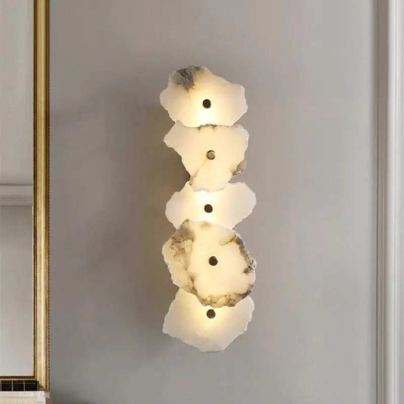Real Alabaster Wall Sconces Modern 5 Lights   Wall Sconce [product_tags] Fabtiko