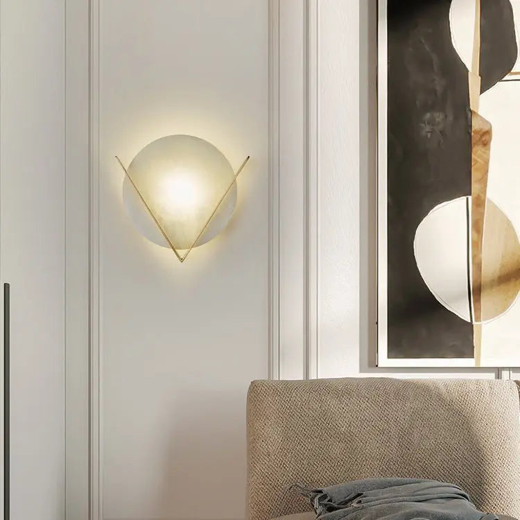 Round Alabaster Wall Sconces For Bedroom    Wall Sconce [product_tags] Fabtiko