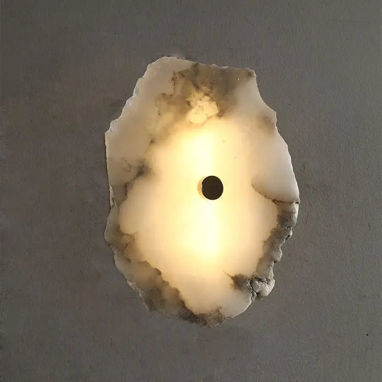 Real Alabaster Wall Sconces Modern 1 Lights   Wall Sconce Fabtiko