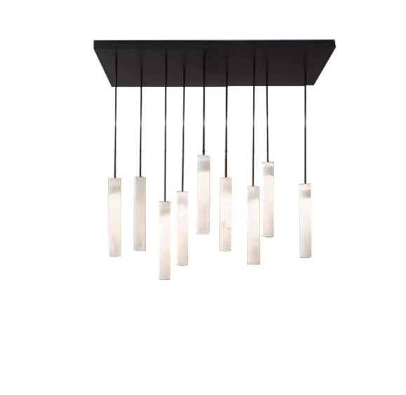 Alabaster Parallel Square Multi Light Pendant