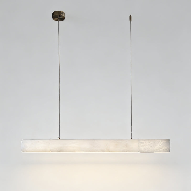 Alabaster Kitchen Round Tube Pendant Lights