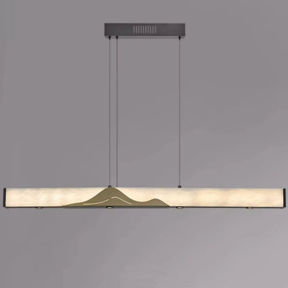 Alabaster Designer Linear Pendant Light for Dining Room
